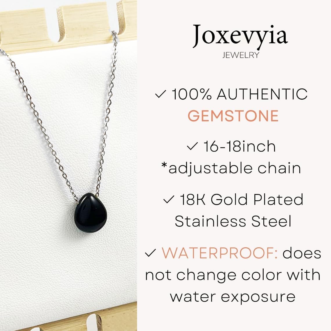 Joxevyia Carnelian Necklace Red Carnelian Raw Stone Healing Crystals Necklace Tear Drop Gemstone Pendant Necklace for Women Anniversary Birthday Valentines for Her - Image 5