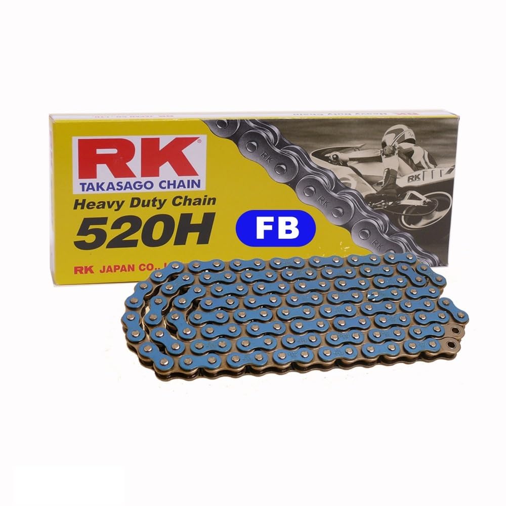 Kettensatz geeignet für Honda XL 125 V Varadero 01-13 Kette RK FB 520 H 110 offen BLAU 14/44