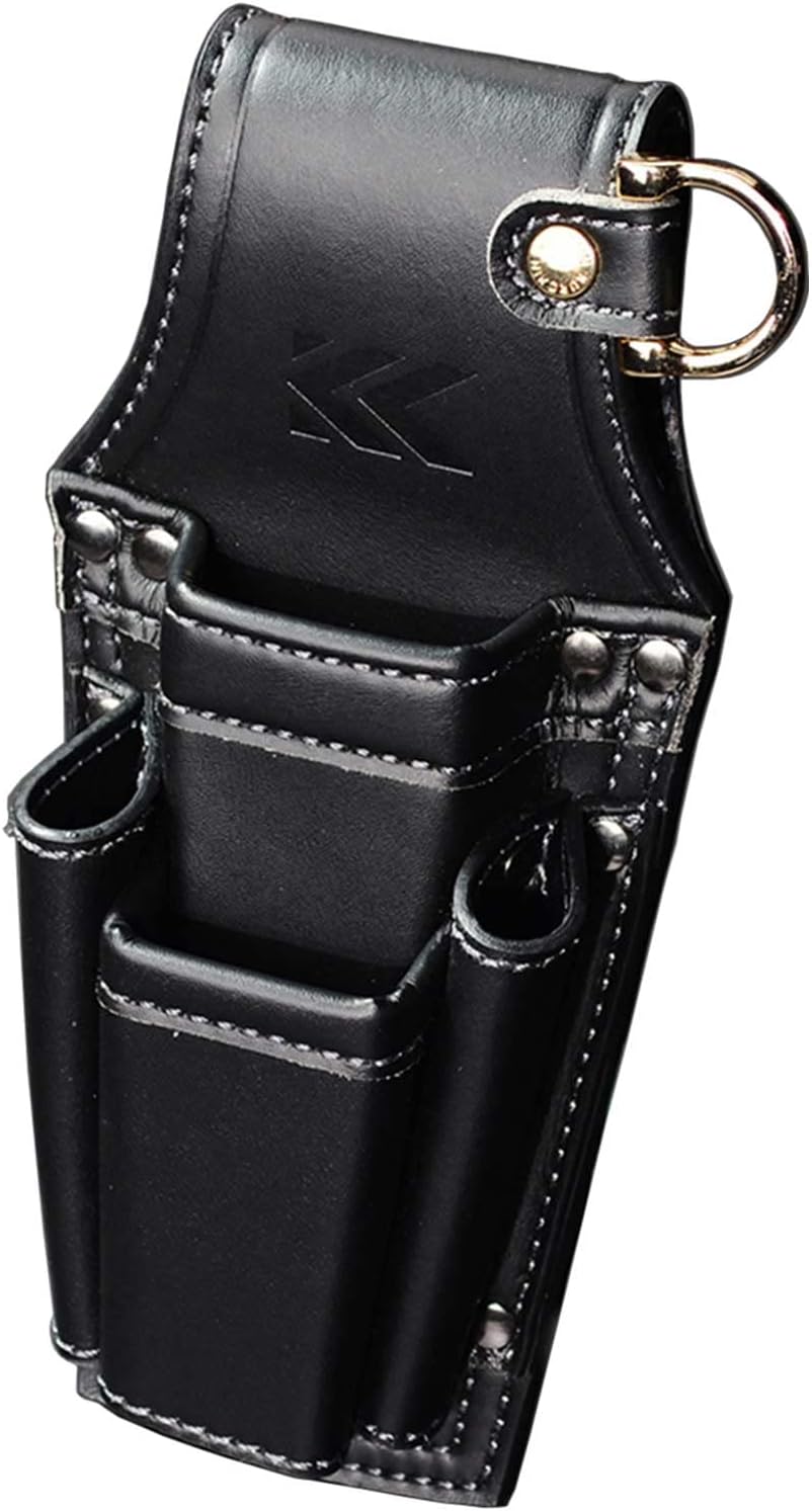 Fujiya AH-72BG Driver Pliers Holder, 2 Tiers, Black Gold, Light PU Leather Series