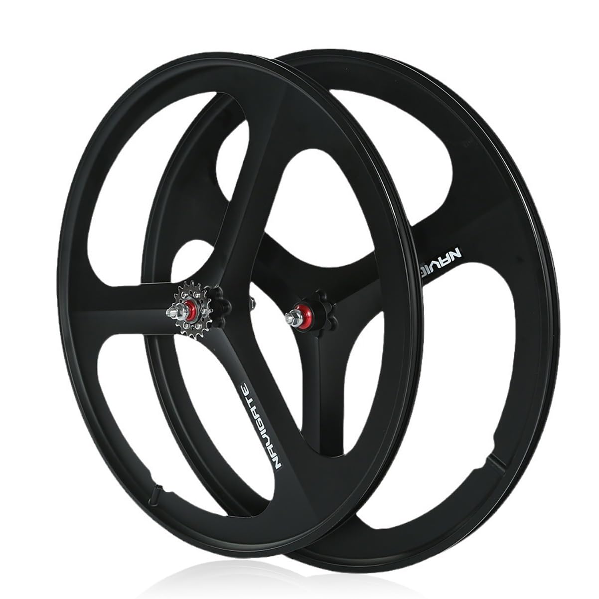 ZXGSXIOU 700C (23C-28C) Fixed Gear Bike Wheelset Magnesium-Alloy Front Rear Wheels V Brake 100/120mm Hubs For Signle Speed Track Wheel 3 Spokes