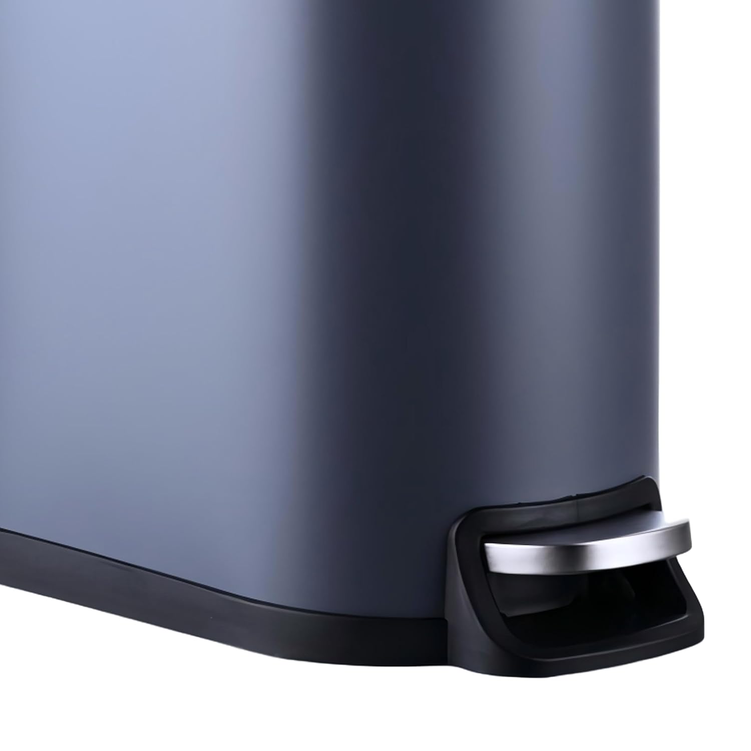 Relaxdays Rubbish Bin, 10 litres, Soft-Close Mechanism, Removable Inner Bin, Cosmetic Bin with Lid, Bathroom Bin, Grey