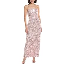 Blush Strapless Sequin Sheath Gown by MILLY