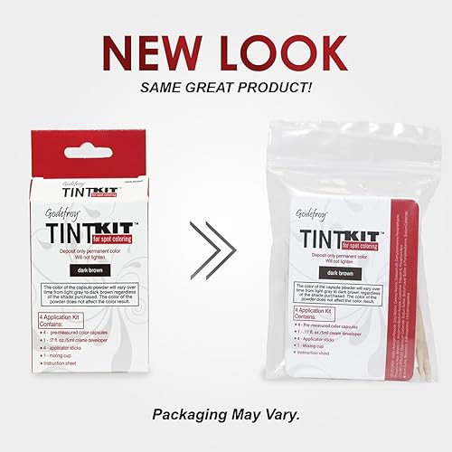 Godefroy Kit de color de cabello para colorear manchas cubre canas marrón oscuro kit de 4 aplicaciones paquete de 1