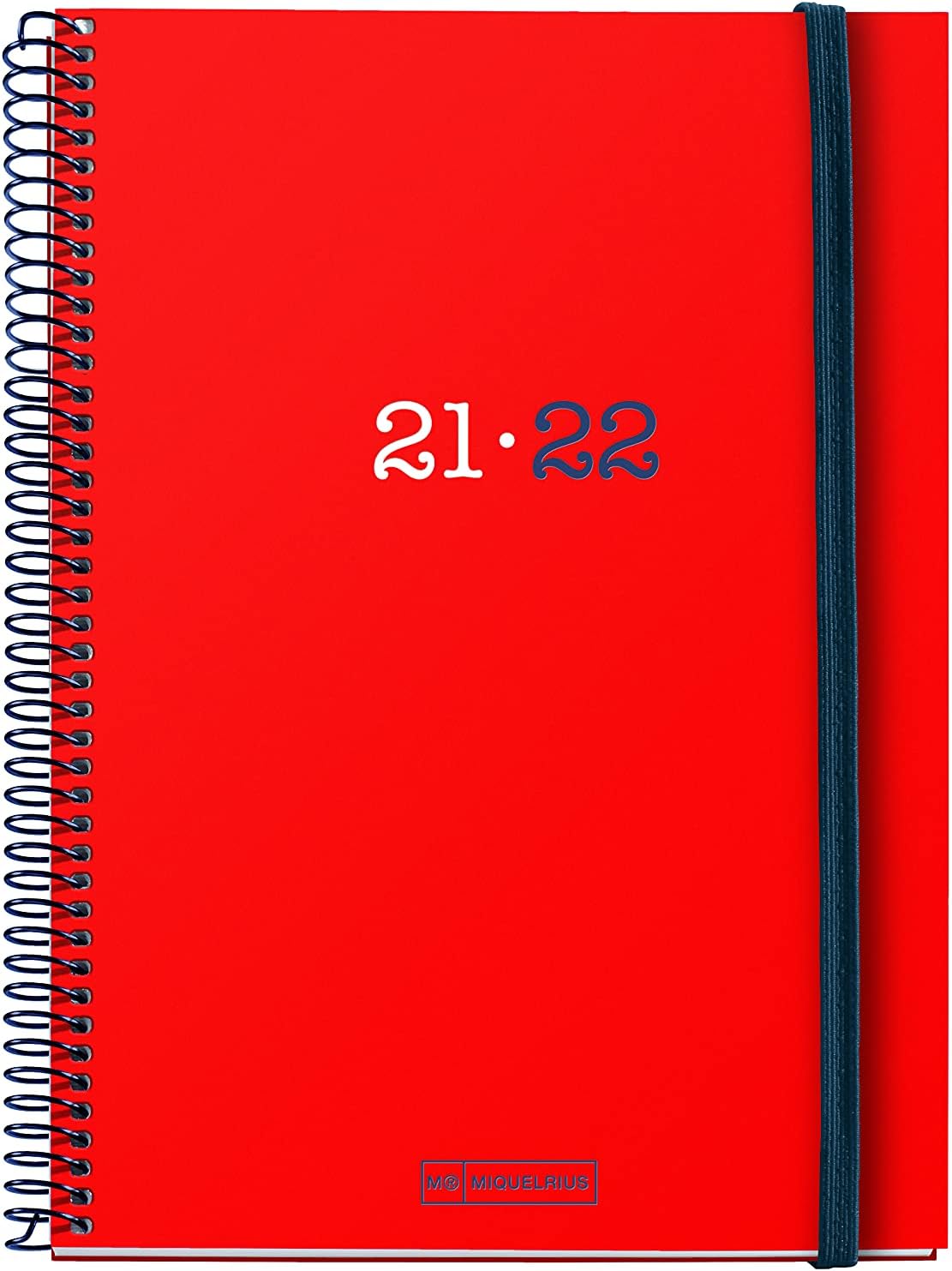 MIQUELRIUS - School Diary 2021-2022 - Plus Size 15 x 21.3 cm, Day Page, College Red, Spanish Language