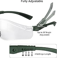 Vista 2 de xaegistac Gafas de tiro antivaho, protección ocular para el campo de tiro, lentes de seguridad ajustables con estuche rígido con cremallera