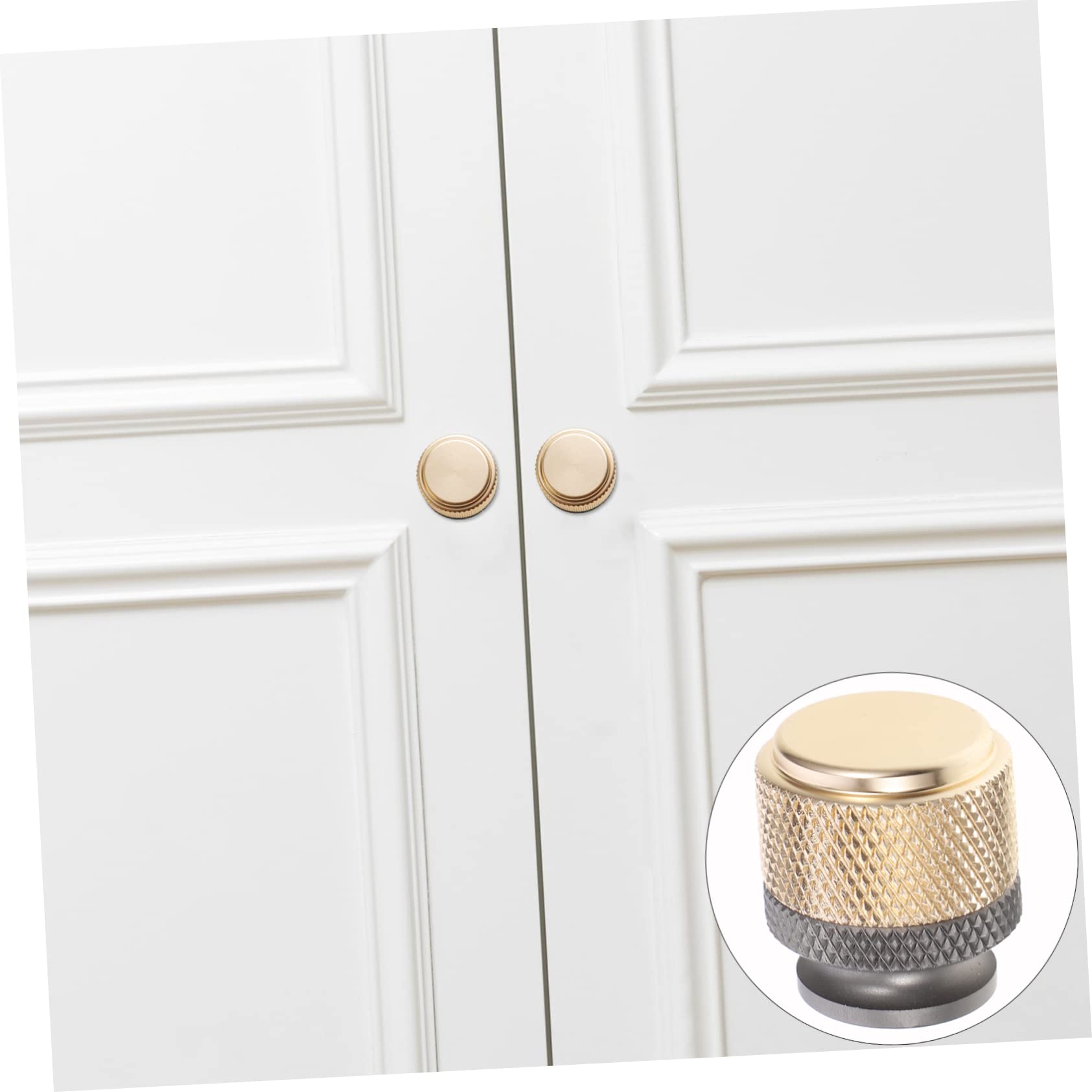 ORFOFE 6 Pomelli per Mobili in Alluminio Oro, Design Moderno e Robusto, per Armadio e Mobile Cucina, Finitura Elegante per Interni Casa