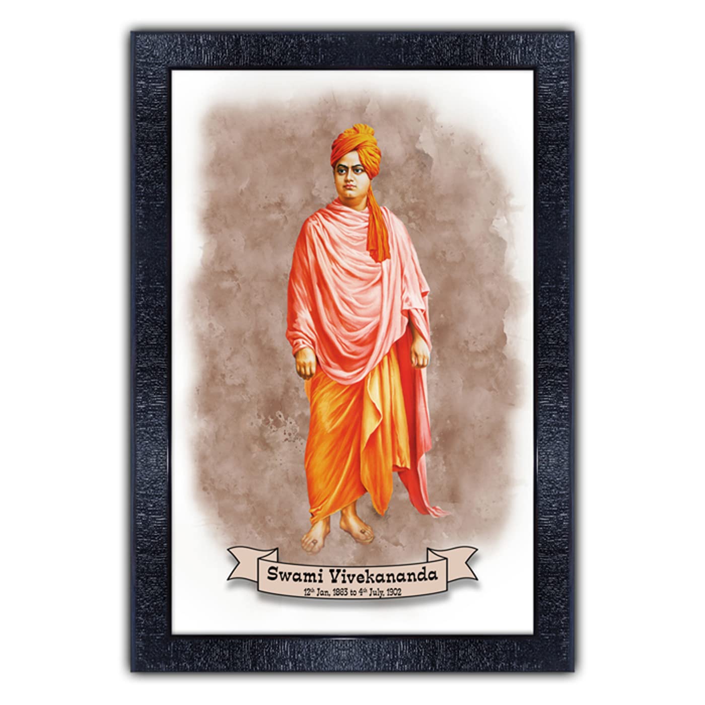pnf UV Textured Framed Poster of Swami Vivekananda with Wooden Synthetic Frame p-159 (13.5x19inch,Framed Print,Multicolour) (B09QZM1B22) Amazon Price History, Amazon Price Tracker