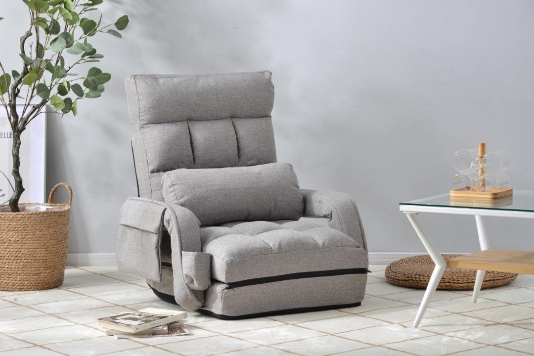 座椅子リクライニング14段ギア リクライニングチェアーコンパクト 座椅子リクライニング14段ギア リクライニングチェアーコンパクト