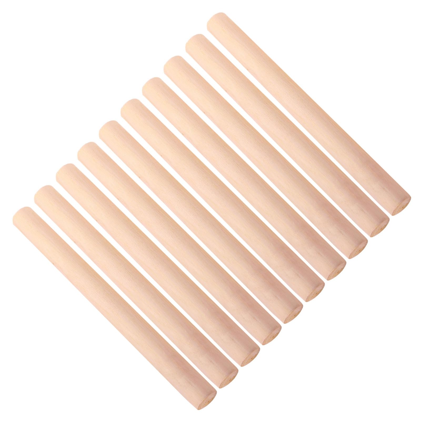 Beaupretty Set di 10 Mattarelli in Legno per Impastare Superficie Liscia senza Schegge, Strumenti per Cottura per Famiglie e Pasticcerie
