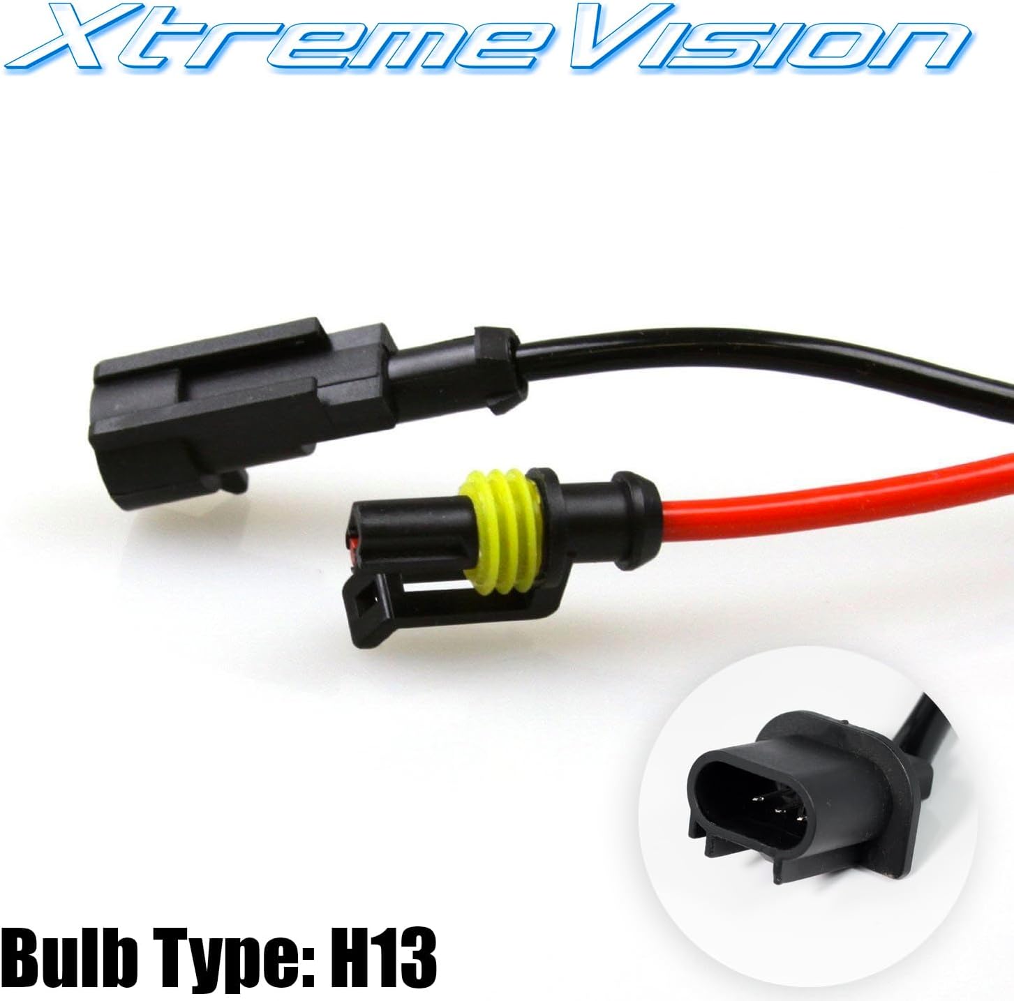 XtremeVision AC HID Xenon Replacement Bulbs - H13 / 9008 5000K - Bright White (1 Pair)