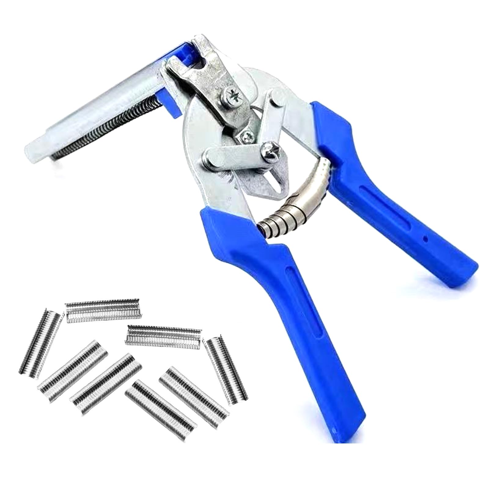 Pffiocix Fencing Tool Set For Cage Binding Pliers Projects Includes 600 Fasteners M Clips Comfortable Handle Animal Cage Fastener Pliers