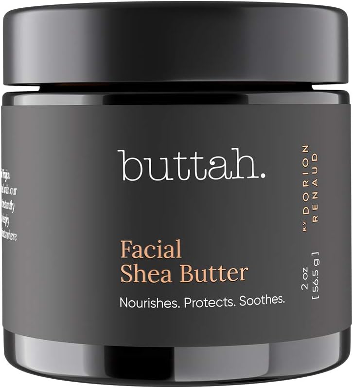 Buttah Skin Facial Shea Butter 2oz - Moisturizer for Dry Skin - Very Dry Skin Moisturizer - Think Face Cream Moisturizer Dry Skin