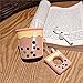 Mulafnxal Compatible with Airpods 1&2 Case,Cute Funny Cartoon Character Silicone Airpod Cover,Kawaii Fun Cool Design Skin,Fashion Chic Designer Cases for Girls Kids Teens Boys Air pods (Milk Tea Cup)
