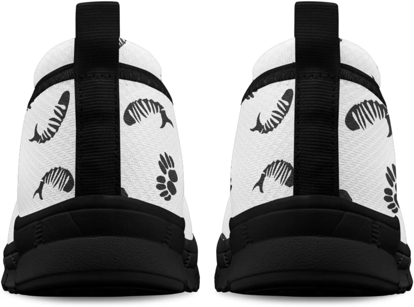 Jeiento Cat Theme Women's Walking Shoes Slip-On Loafers Mesh Low Top Sneakers Athletic Running Jogging Shoes