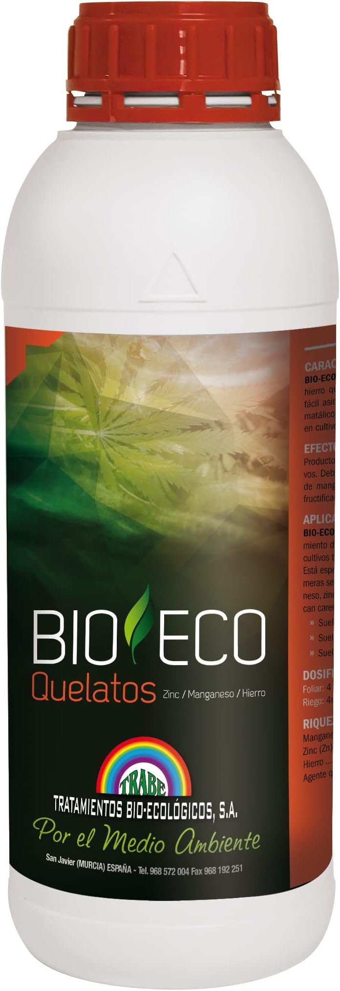Fertilizer 100% Organic Bio-Eco Trabe Chelates - ZN-MN-FE (1L)