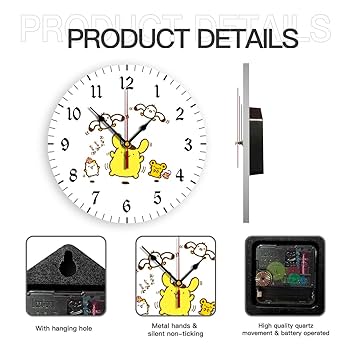 Amazon.co.jp: 掛け時計 ポムポムプリン 壁掛け時計 静音