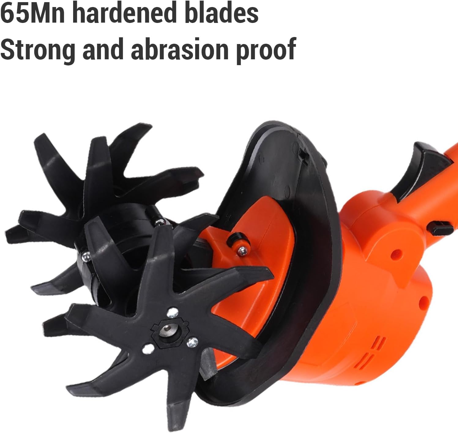 Cordless Mini Tiller Cultivator, Handheld Electric Garden Tiller, Battery Powered, Cordless Garden Cultivator Effortless Soil Cultivation Rototiller for Gardening Lawn Soil (US Plug)