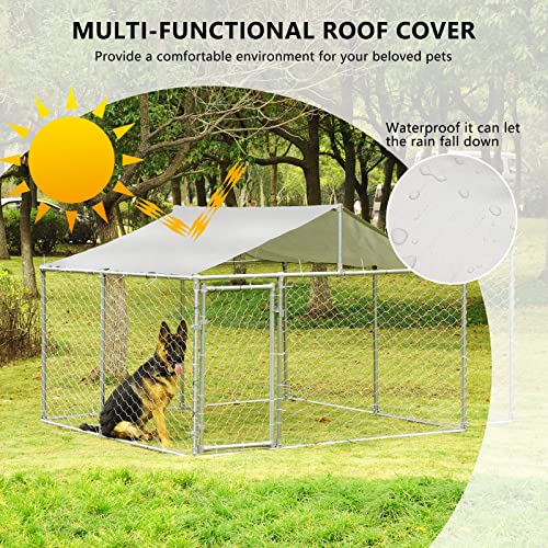 Grepatio Outdoor Dog Kennel,Large Dog Playpen Outdoor Dog Fence For Backyard Dog Run With Waterproof Cover #TOP2