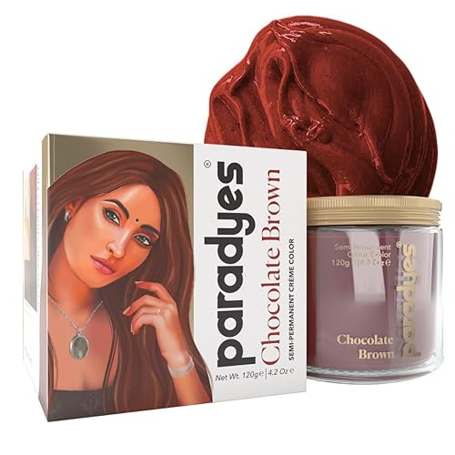 Paradyes Chocolate Brown Semi-Permanent Hair Color, Top-Up DIY Conditioner-Based Vegan