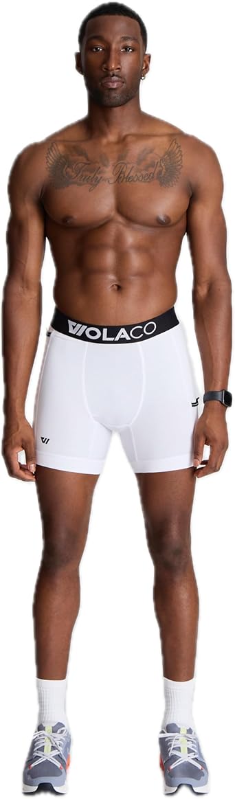 WOLACO North Moore 6" Compression Shorts Underwear with Phone Pocket