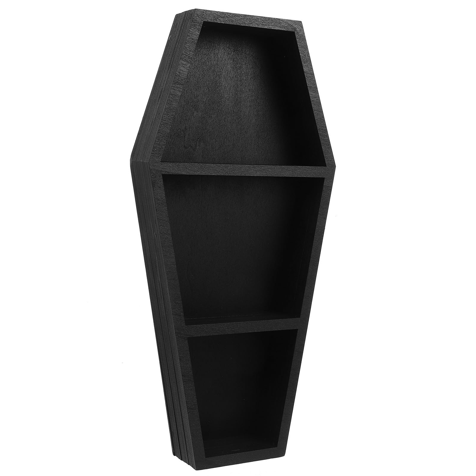 Étagère cercueil bois noir pour ranger ses objets gothiques
