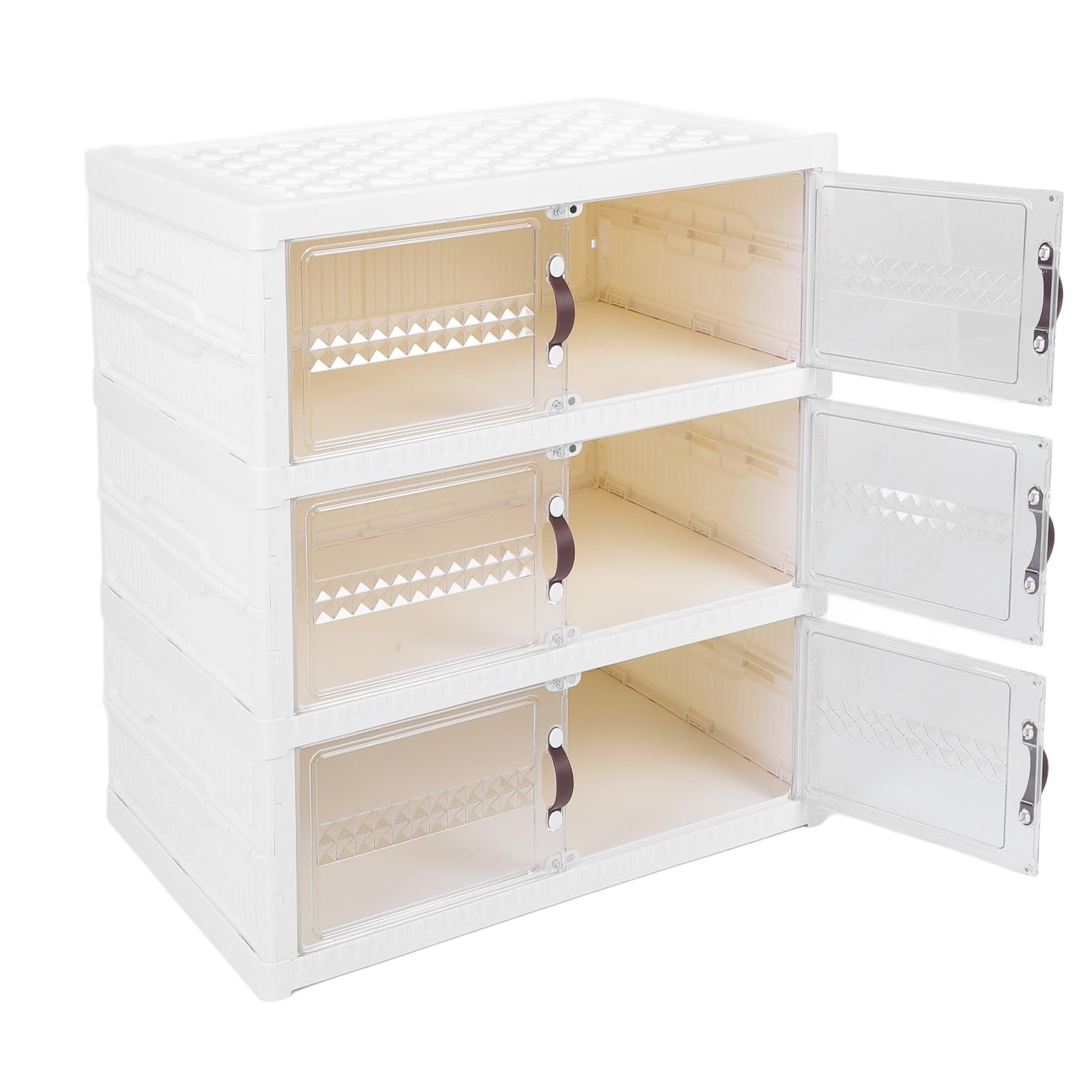 Aramox Caja de Almacenamiento de Zapatos Plegable con Puerta Magnética (3