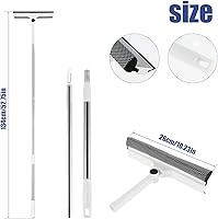 Vista 5 de Limpiador de ventanas limpiador de ventana ajustable para limpiar desde múltiples ángulos, herramienta de limpieza de ventanas con poste