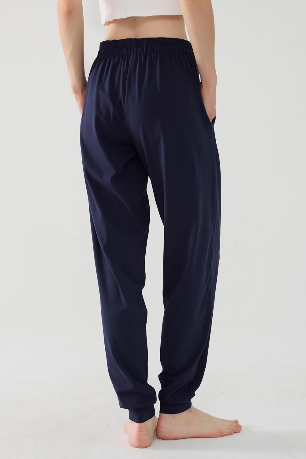 Womens Cotton Jogger Pants Ultra Soft Sweatpants Lounge Patns with Pockets - Image 6