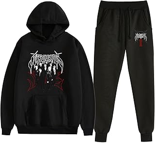 Comprar KASENFASHION Stray-K Y2K - Conjunto de chándal para hombre y mujer, estilo hip hop con capucha SKZ y pantalones de chándal para adultos, elegante traje deportivo, Negro., XXS