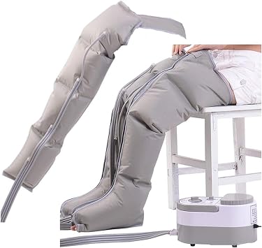 Lymphatic Drainage Air Compression Leg Massager, 4 Cavity Air Compression Boots for Lymphedema and Swelling, Pneumatic Leg Wrap Pressure Machine for Leg Waist Arm, Pain Relief