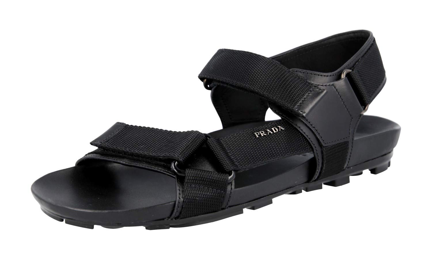 PRADA Leather Velcro Ankle Strap Sandals Size 7 - Consigned Designs