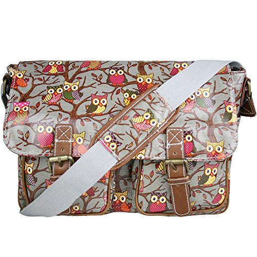 Miss Lulu Hule de Búho Calavera Floral Polka DOTS Cruz cuerpo Satchel hombro mano escuela