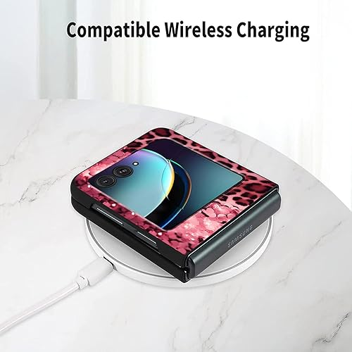 Vista 163 de Funda para Motorola Moto Razr Plus 2023 con protección de pantalla, cubierta trasera de policarbonato duro delgada y ultrafina con patrón de estante