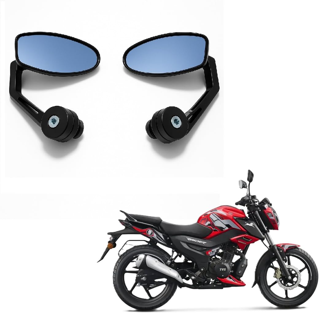 Motorcycle Handlebar Rearview (Side) Mirror | Capable for TVS Raider 125 | (Pack OF 2 UNIT)-image-41