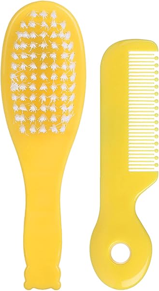 ヘアブラシ&コームセット 子供用 ソフトナイロン毛 クレードルキャップ 幼児用 ヘッドマッサージ ベビー用 新生児用 クレードルキャップ コーム 女の子用 新生児用 - 1