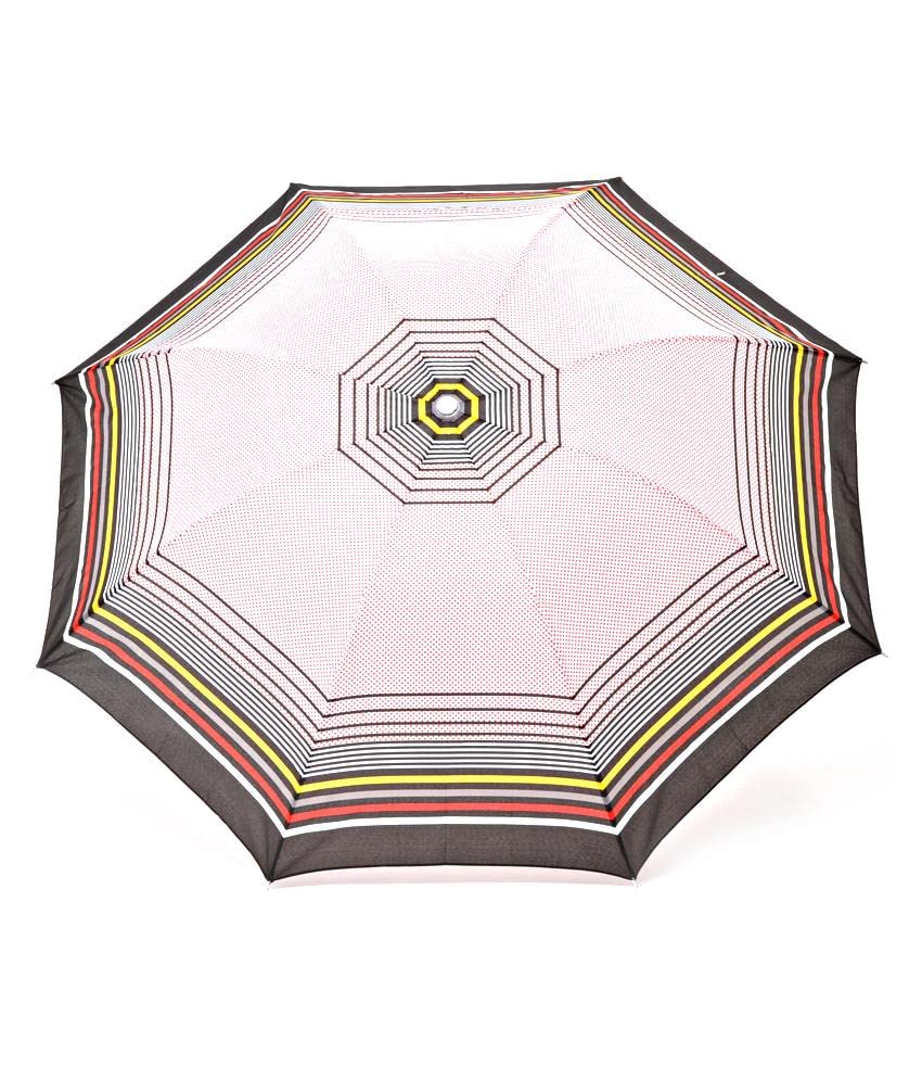 4 Fold STRIPES DESIGN FASHIONABLE MANUAL OPEN UMBRELLA WITH STAINLESS STEEL SHAFT MATERIAL AND PLASTIC HANDLE- SUTAIBLE FOR MEN::WOMEN::GIRLS::BOYS-42-image-10