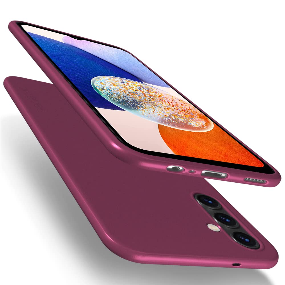 X-level for Samsung Galaxy A14 5G Case Slim Fit Soft TPU Super Ultra-Thin [Guardian Series] A14 5G Phone Back Cover Light Protective Matte Finish Coating Case for Galaxy A14 5G-Wine red