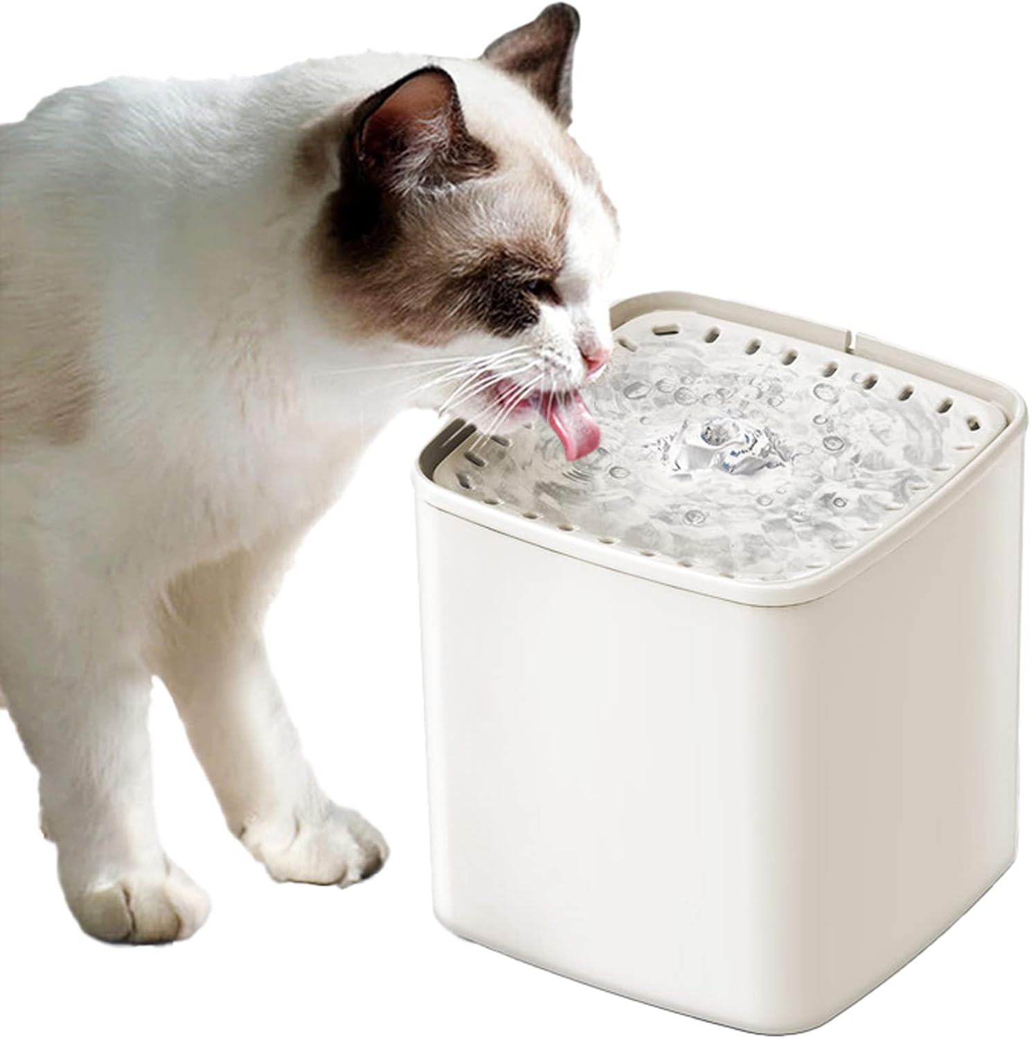 IFurffy Cat Water Fountain, 2.6L/90oz Automatic Pet Water