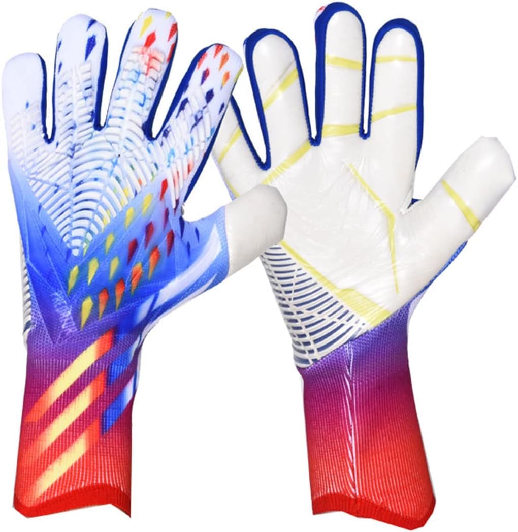 KRUZZO KODAA Children Football Gloves Goalkeeper Gloves, Soccer Gloves for Boys, Girls & Junior Keepers Football Gloves for Training and Match, Non-slip, Wrist Protection, Size 6/7/8/9/10 6yards