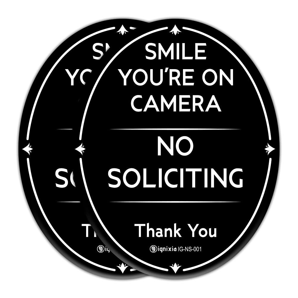 no-soliciting-sign-for-house-pack-of-02-4-x-5-inches-smile-you-are-on-cam-ebay for Free Printable No Soliciting Sign For Business No Soliciting Sign for House (Pack of 02) 4