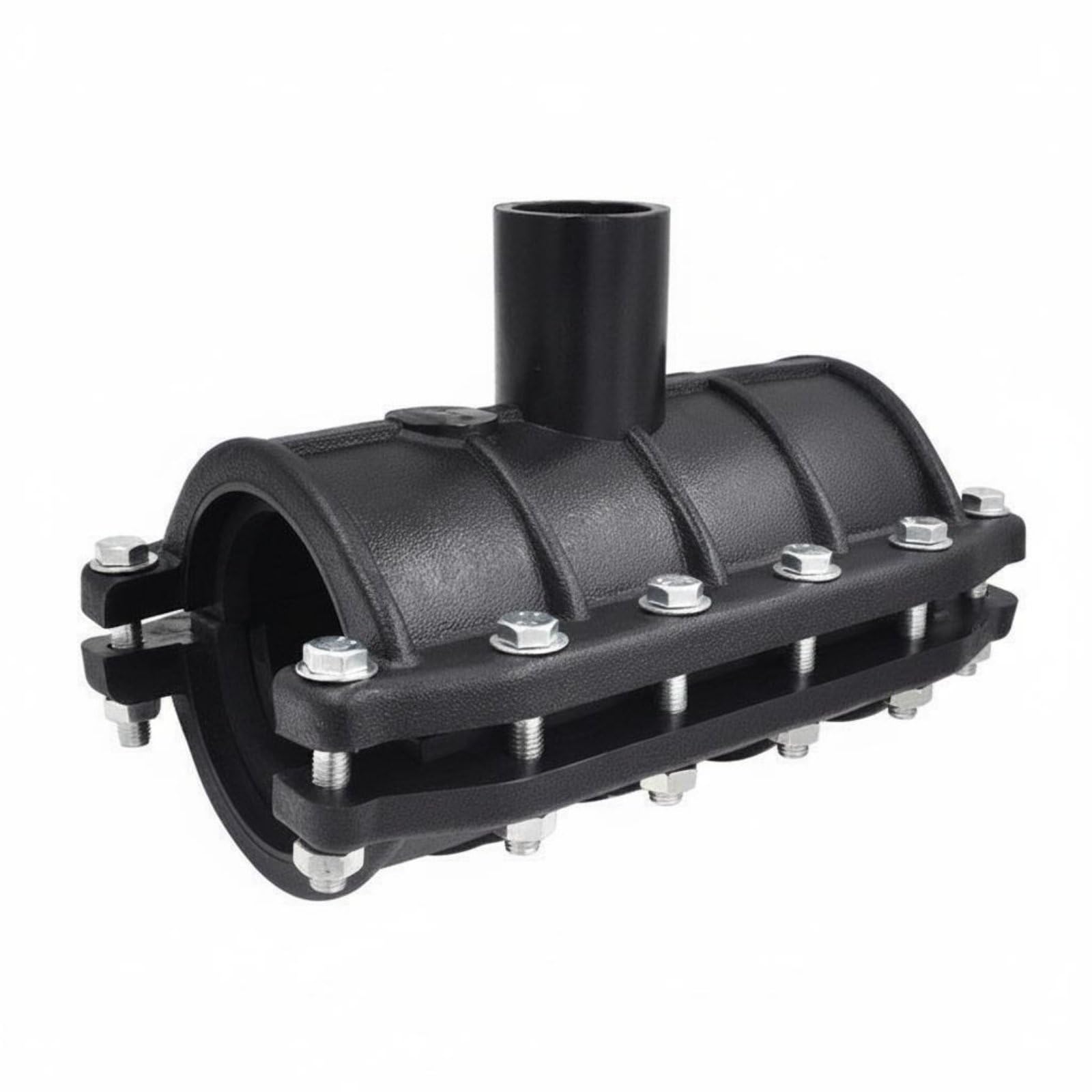Rohrreparaturkupplung Rohrschelle Reparaturklemme Rohrverbinder Leckreparatur aus HDPE mit Geteilter Form Und Stabiler Schraubklemmung für Städtische, 110 110, size to 13