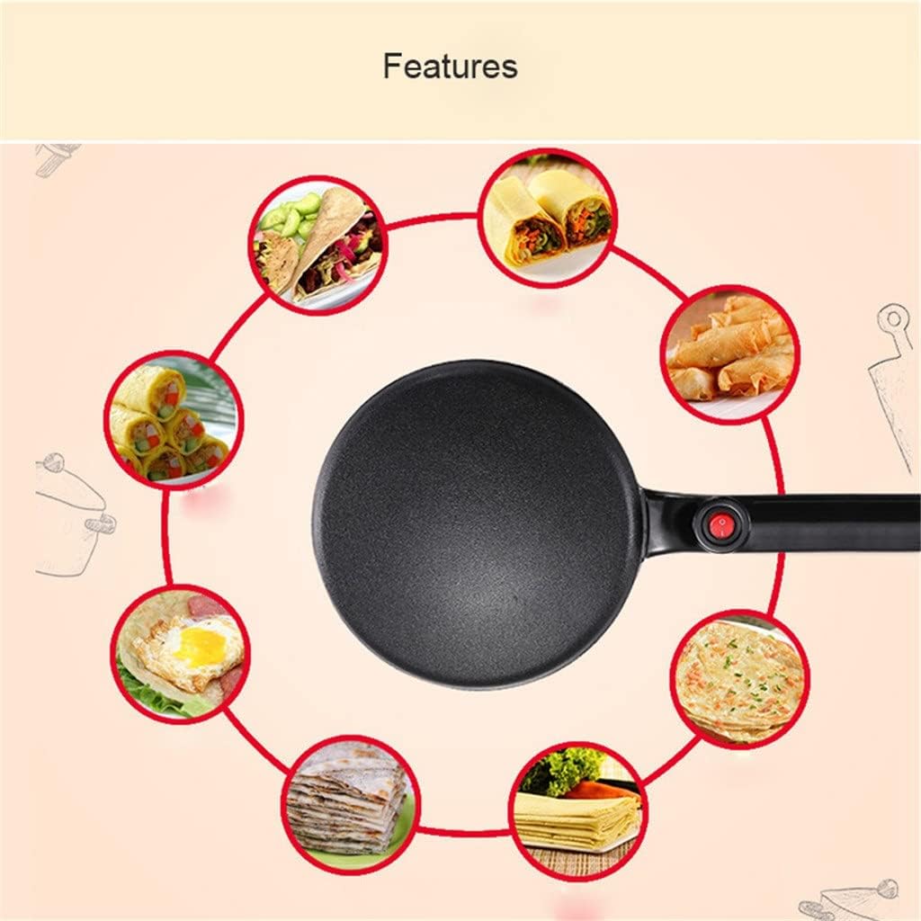 220V Non-stick Electric Crepe Pizza Maker Pancake Griddle Baking Pan Cake Machine Kitchen Cooking Tools