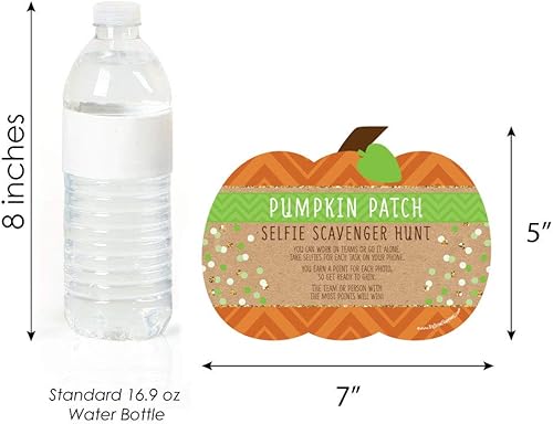 Miniatura 3 de Big Dot of Happiness Pumpkin Patch - Selfie Scavenger Hunt - Juego de fiesta de otoño, Halloween o Acción de Gracias - Juego de 12