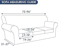 Vista 7 de hyha Fundas de sofá de 4 piezas para sofá de 3 cojines, fundas de sofá suaves y lavables, fundas de sofá elásticas para perros, protector de muebles
