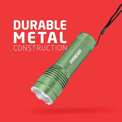 Miniatura 5 de EVEREADY Luz táctica, 300 lúmenes, IPX4 resistente al agua, linterna LED de metal duradera, linterna de metal para interiores y exteriores