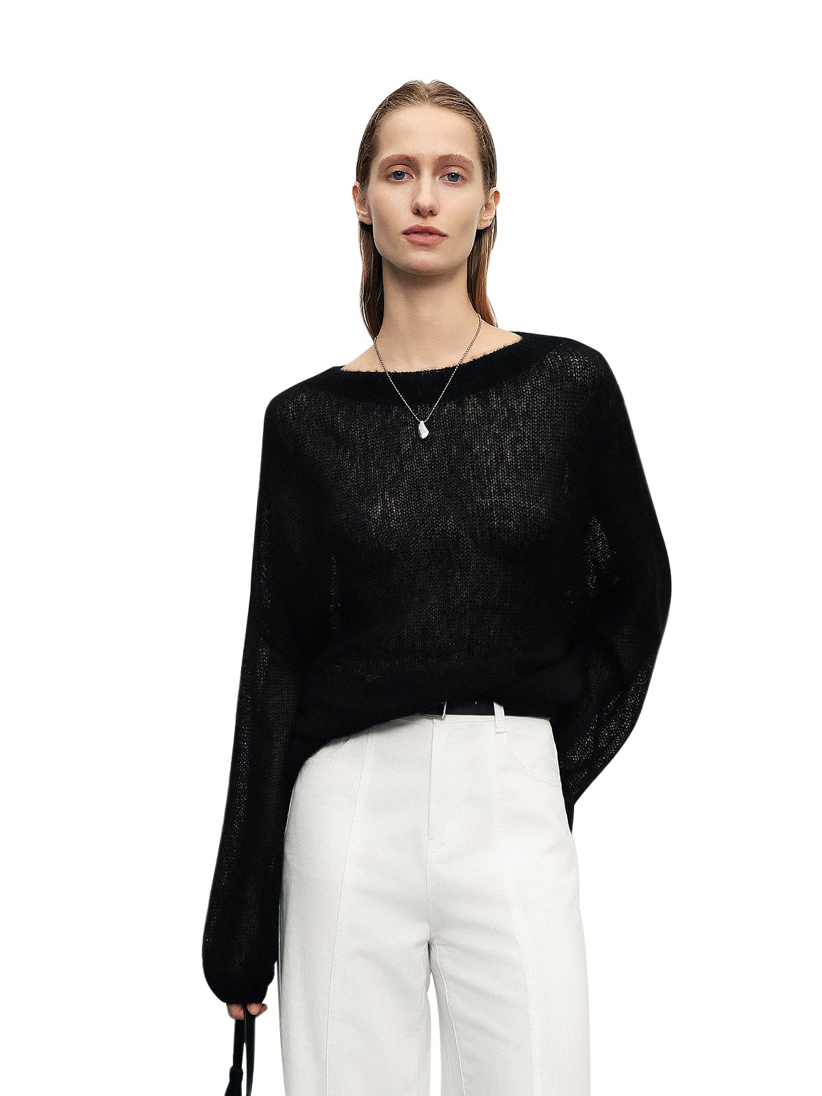Silk Cashmere Blend Sweater for Women
