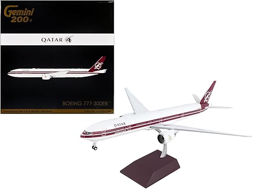 GeminiJets G2QTR1145 Qatar Airways Boeing 777-300ER Retro Livery A7-BAC; escala 1:200