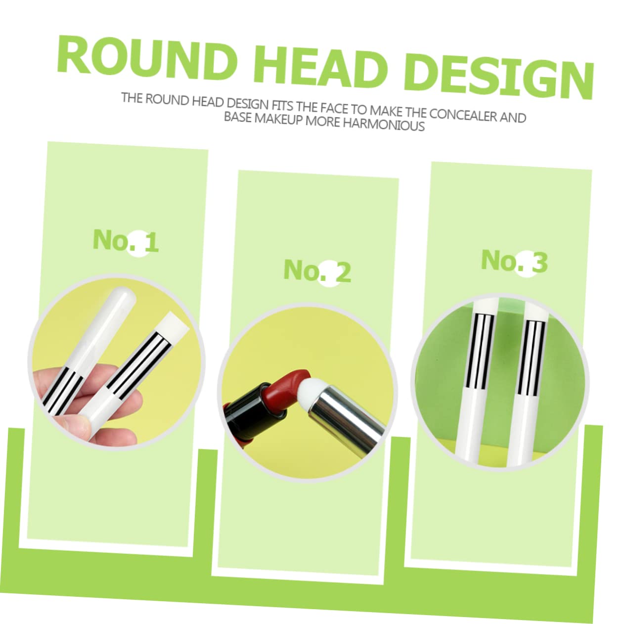 BESTYASH Mini Concealer Brush Lip Smudging Tool Lipstick Lip Smudge Brush Makeup Kit for Women