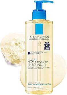 Lipikar AP+ Gentle Foaming Cleansing Oil, Gentle Oil Cleanser for Face and Body Formulated with Niacinamide, Long-Lasting 24-hour Hydration, Fragrance-Free & Soap Free 400ml