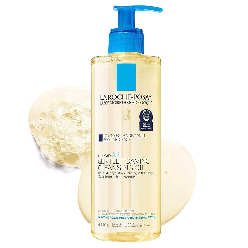 Óleo de limpeza facial e corporal La Roche-Posay Lipikar AP+ com manteiga de karité